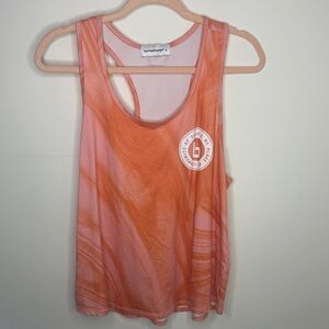 Burn Boot Camp orange Tie Dye tank top size M EUC